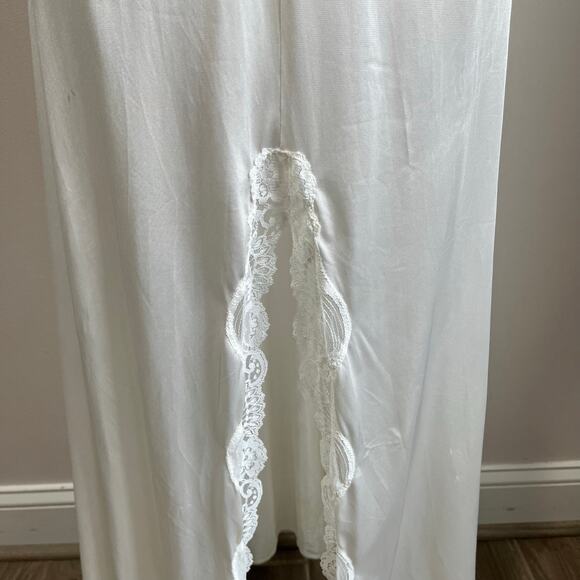 Kayser Vintage White Lace Full Slip Nightgown Dress Bridal Lingerie Y2K M - Picture 5 of 10